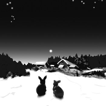 Weihnacht / Hasen / Illustration: palmer-projekt